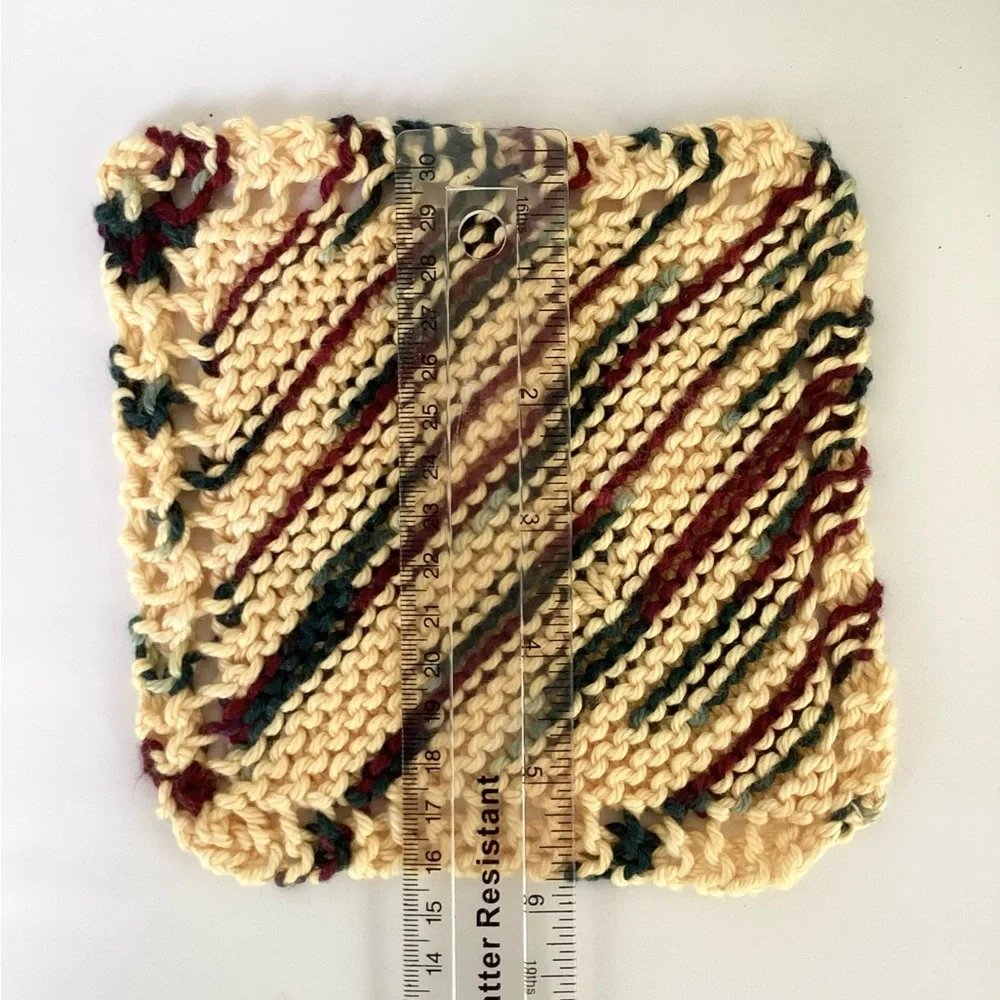 Baby Washcloth Hand Crafted Yellow Maroon Green Cotton Gift Bath Essential